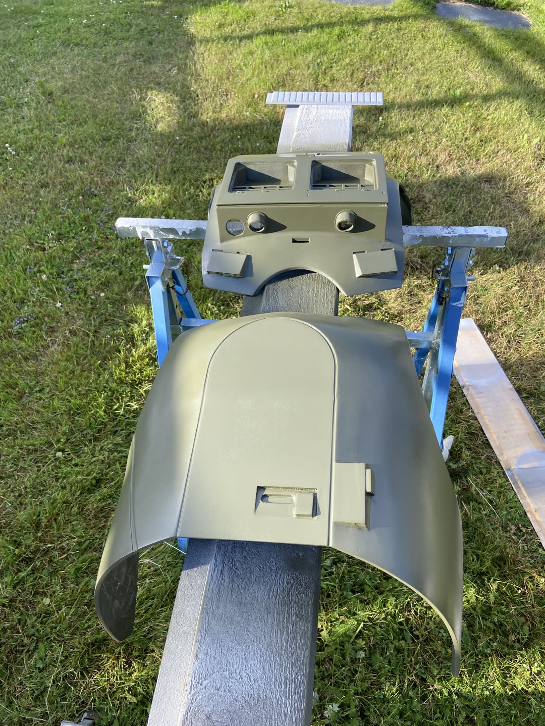 Painted and assembled in the final olive-grey